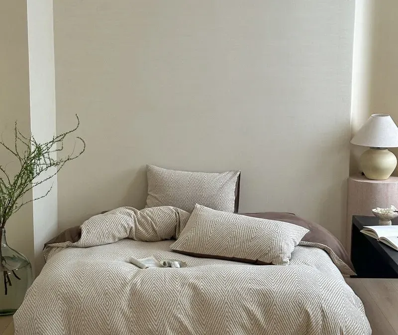 Alder Jakarlı Nevresim Takımı / Haki